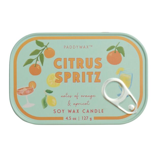 Paddywax Bistro Citrus Spritz Orange  4.5 oz Tin Candle