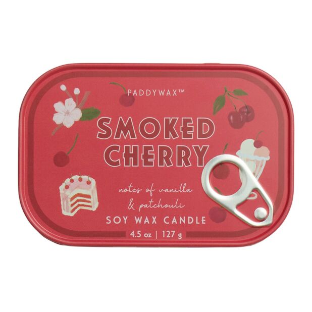 Paddywax Bistro Smoked Cherry Cherry 4.5 oz Tin Candle