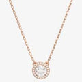 Swarovski Una Angelic Necklace Round Cut Pavé White Rose Gold Plated