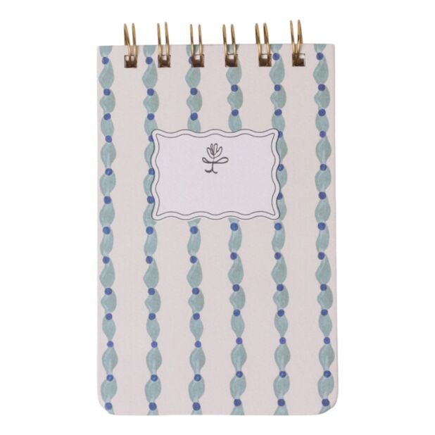Designworks Ink Tulip Wavy Blue Twin Wire Notepad