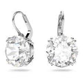 Swarovski Millenia Drop Earrings Round Cut White Rhodium Plated