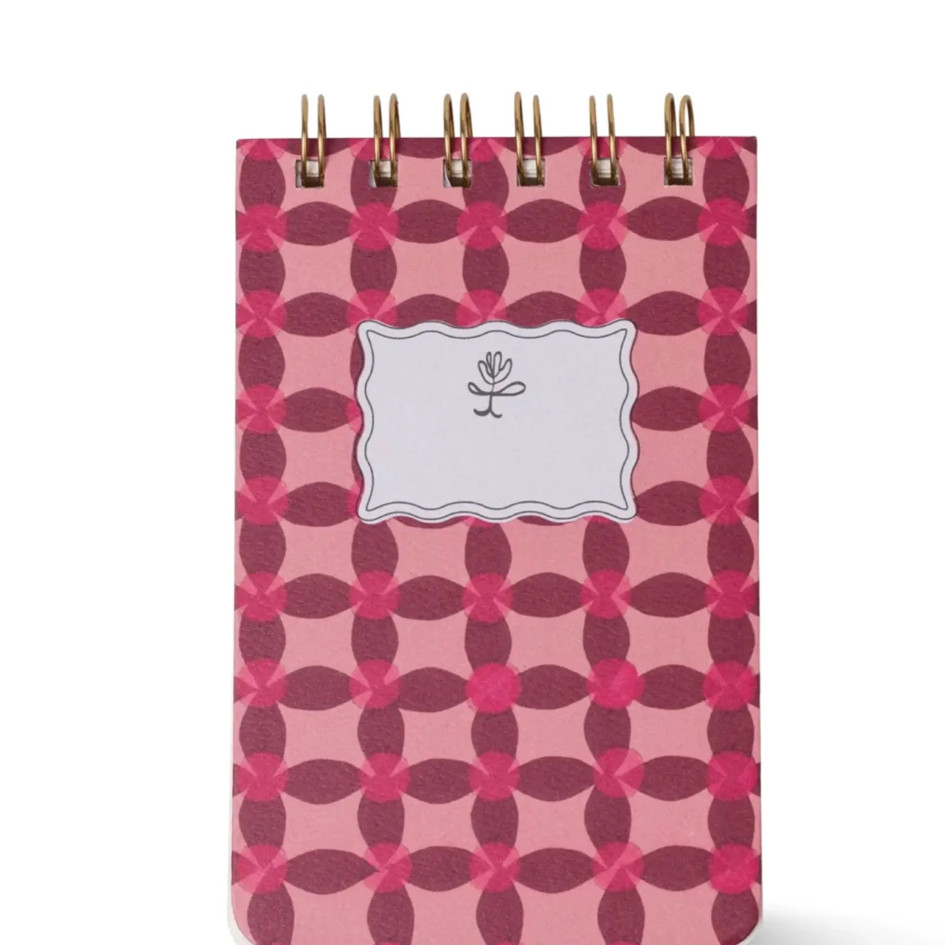 Designworks Ink Tulip Twin Wire Notepad Pinwheel Pink
