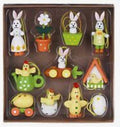 Set of 11 Wooden Easter Mini Figures