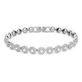 Swarovski Una Angelic Tennis Bracelet Round Cut Small White Rhodium Plated Medium