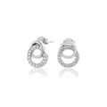 Olivia Burton Interlock Drop Silver Studs