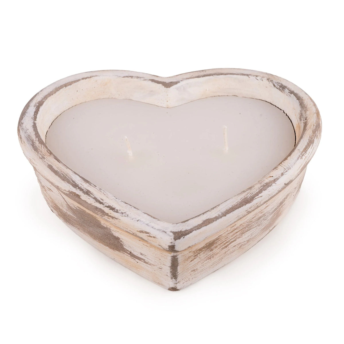 Heart Shaped Cement Stone Candle