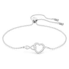 Swarovski Hyperbola Bracelet Infinity and Heart White