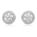 Swarovski Una Angelic Stud Earrings Round Cut Pavé White Rhodium Plated