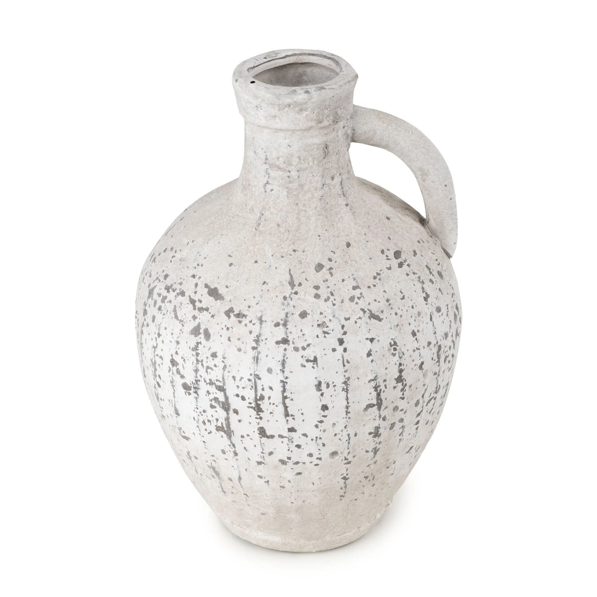 Stone Bottle Vase with Handle - 28cm