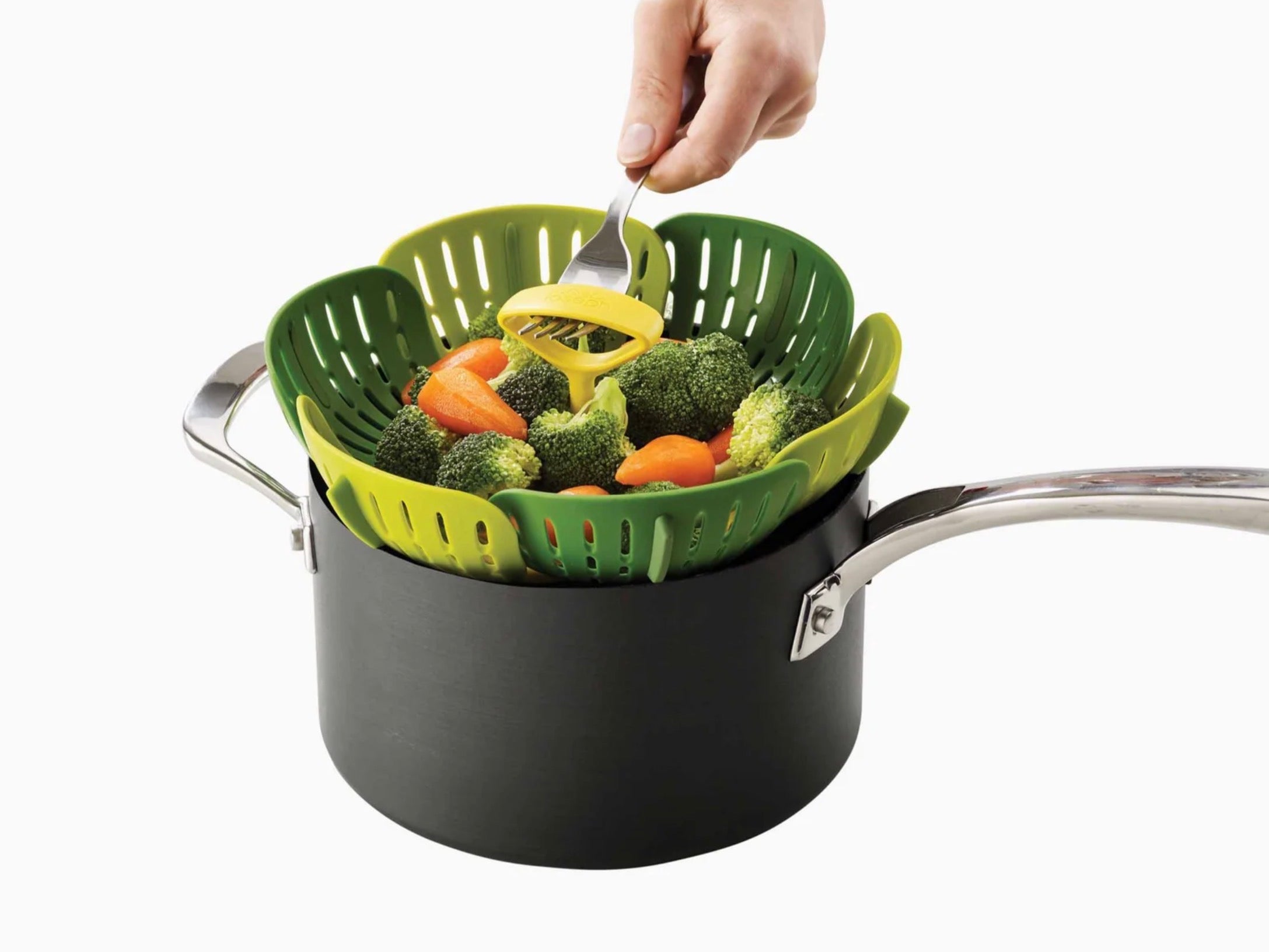 Joseph Joseph Bloom Green Folding Steamer Basket