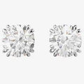 Swarovski Stilla Stud Earrings Round Cut White Rhodium Plated