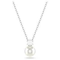 Swarovski Matrix Necklace Crystal Pearl Round Cut WhiteRhodium Plated