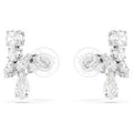 Swarovski Matrix Clip Earrings Mixed Cuts White Rhodium Plated