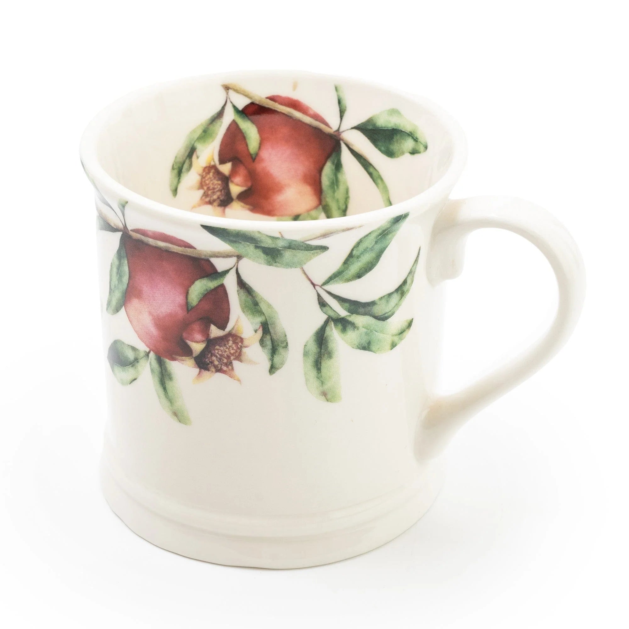 Pomegranate White Tankard Mug
