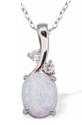 Byzantium Glowing Opalite Oval with Crystal Necklace