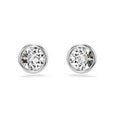 Swarovski Imber Stud Earrings Round Cut White Rhodium Plated