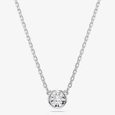 Swarovski Imber Necklace Round Cut White Rhodium Plated