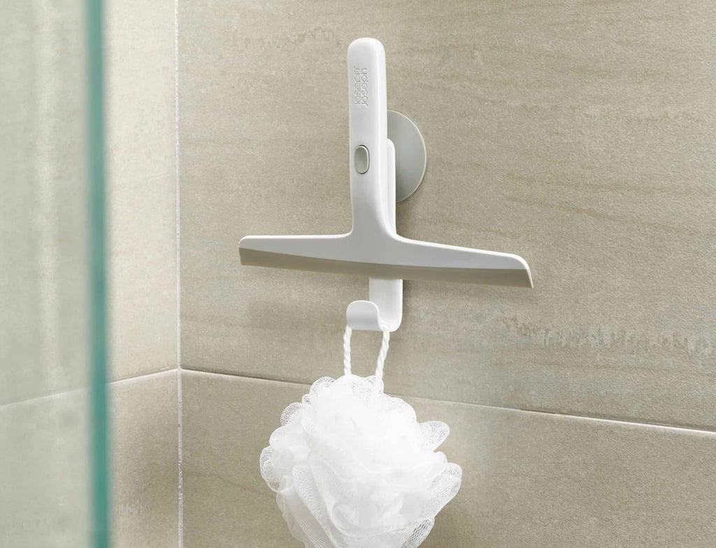 Joseph Joseph EasyStore Light Grey Shower Squeegee with Storage Hook