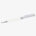 Swarovski Crystalline Ballpoint Pen White Lacquered Chrome Plated