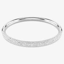Swarovski Sublima Bangle Snow Pavé White Rhodium Plated Medium