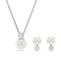 Swarovski Matrix Set Crystal Pearl Round Cut White