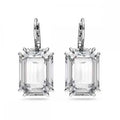 Swarovski Millenia Drop Earrings Octagon Cut White Rhodium Plated