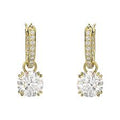 Swarovski Stilla Drop Earrings Medium White/Gold
