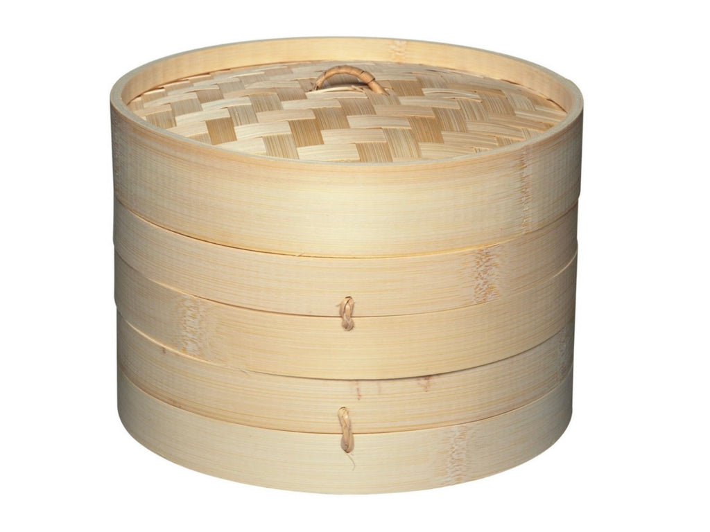 KitchenCraft World of Flavours Oriental Medium Two Tier Bamboo Steamer and Lid