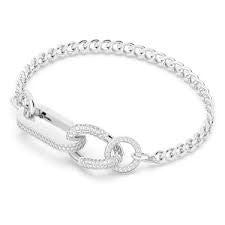 Swarovski Dextera Bracelet Pavé Mixed Links Rhodium Plated Large