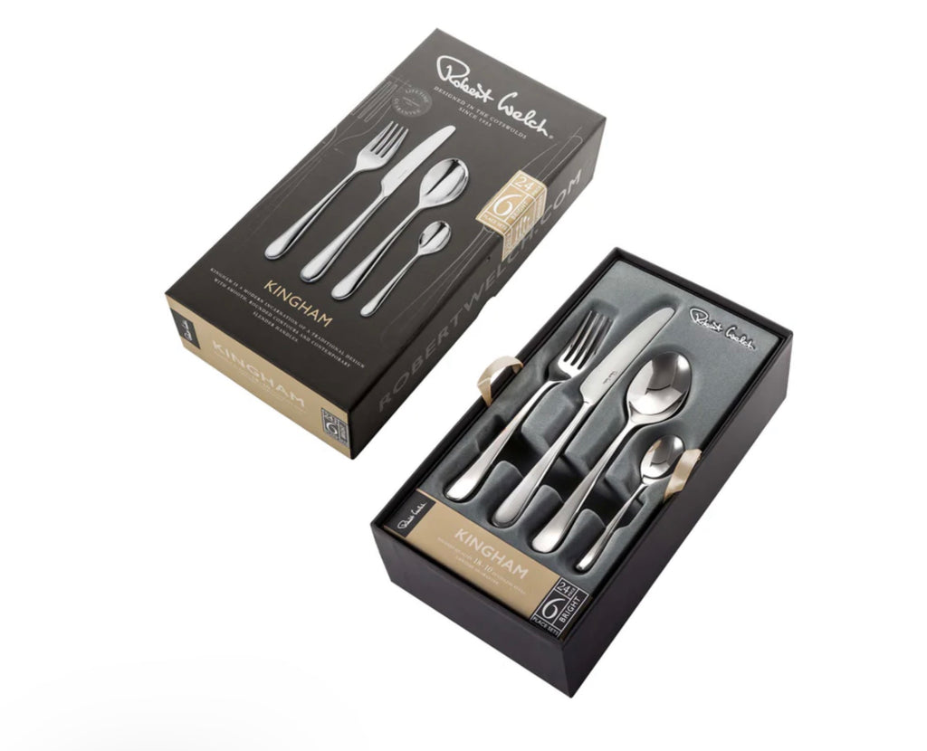 Robert Welch Kingham Bright 24 Piece Cutlery Set