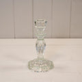 Clear Glass Candle Stick Holder