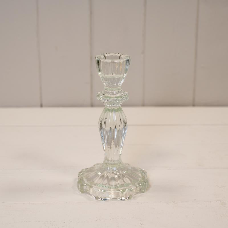 Clear Glass Candle Stick Holder