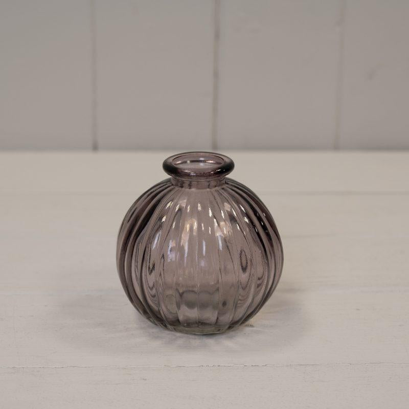 Amethyst Round Glass Bottle