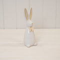 Large Ceramic Natural Rabbit with Bow Detail