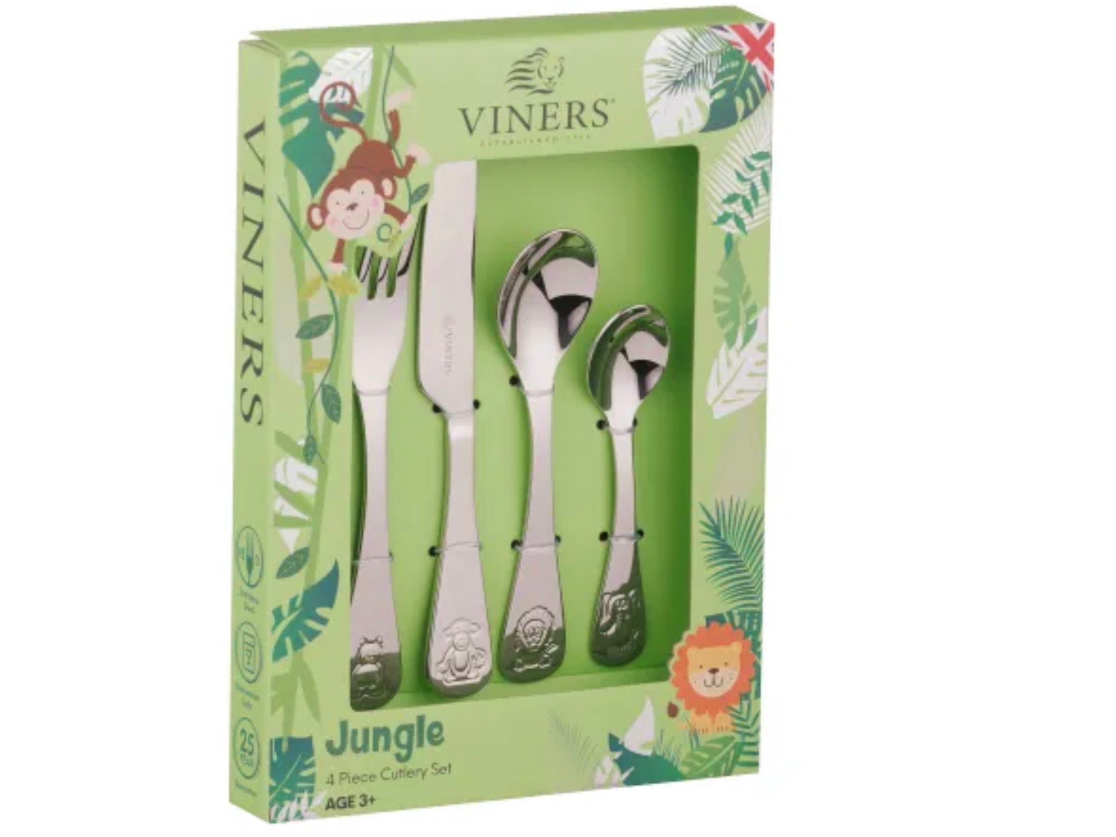 Jungle 4 Piece Kids Cutlery Set