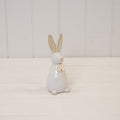 Small Ceramic Natural Rabbit With Bow Detail