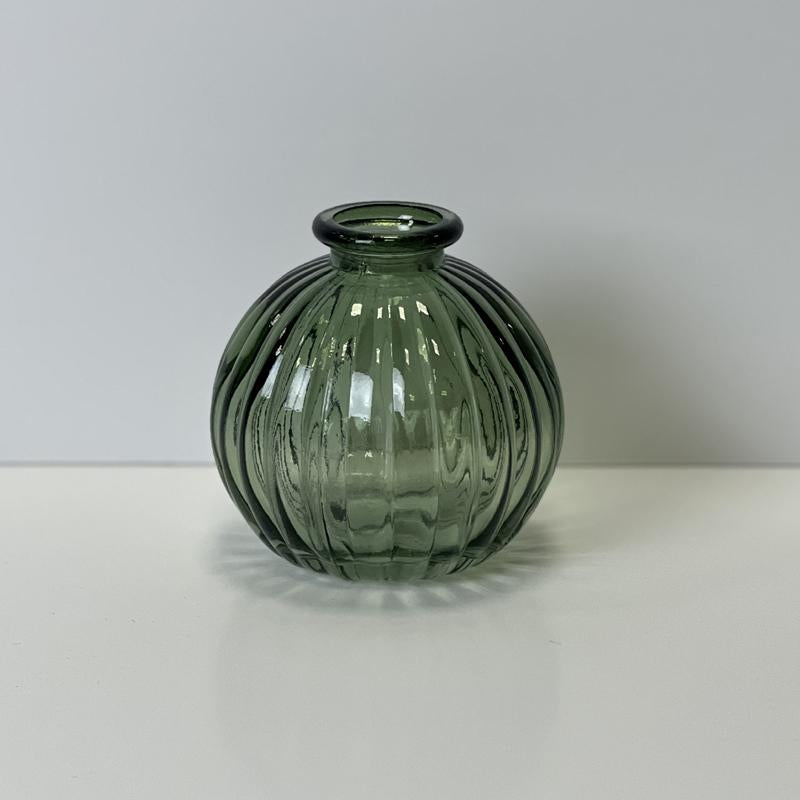 Vintage Green Round Bottle
