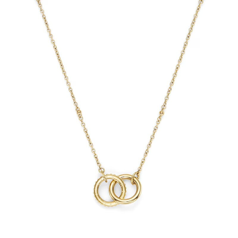 Olivia Burton Classic Amity Interlock Gold Plated Necklace