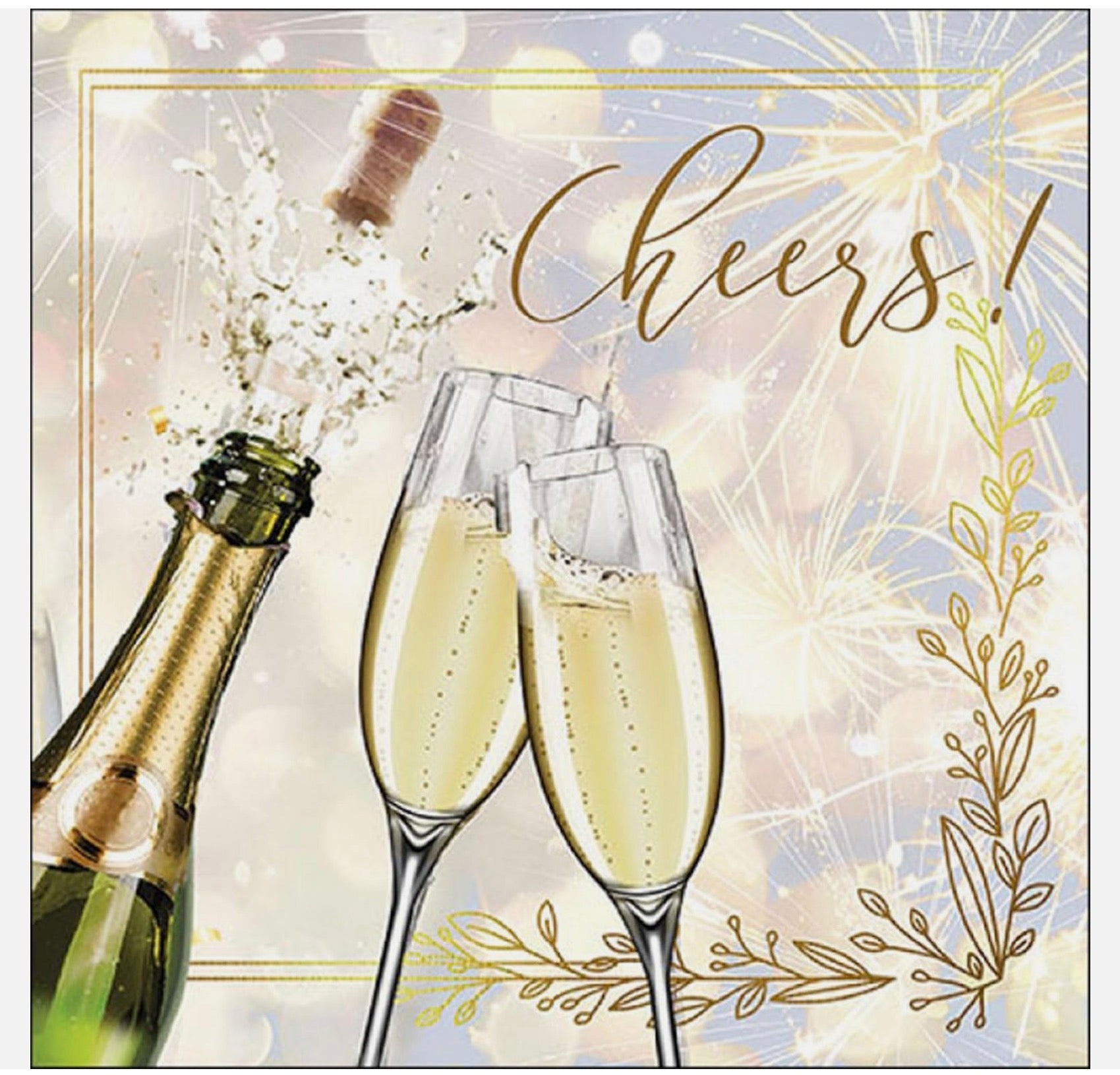 Ambiente Paper Napkins Popping Bottle 33x33cm