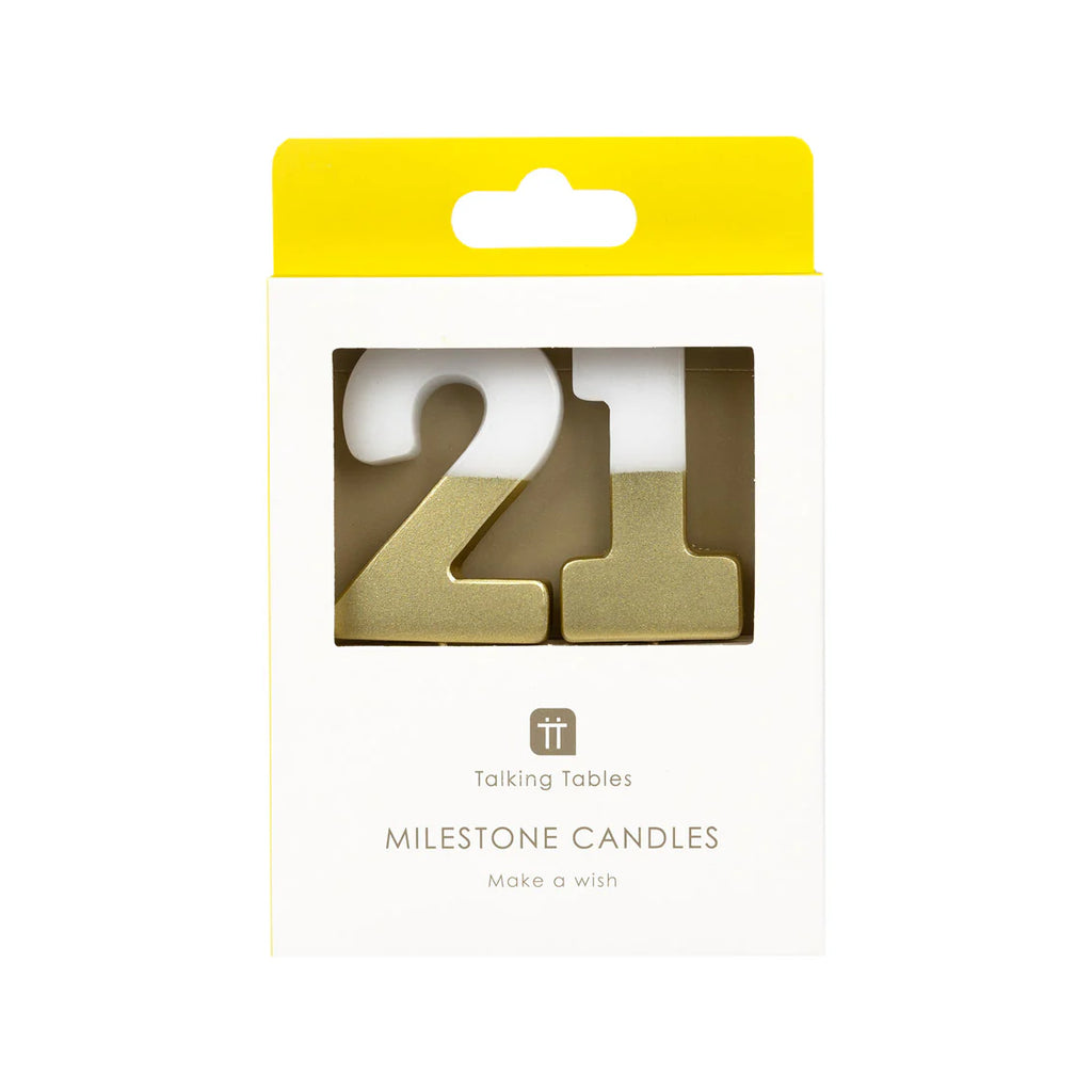 Talking Tables Milestone Number Candle 21