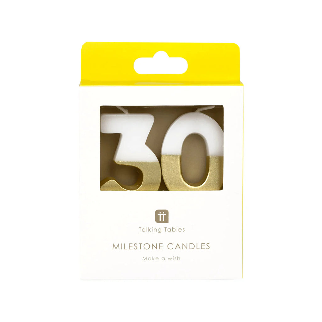 Talking Tables Milestone Number Candle 30