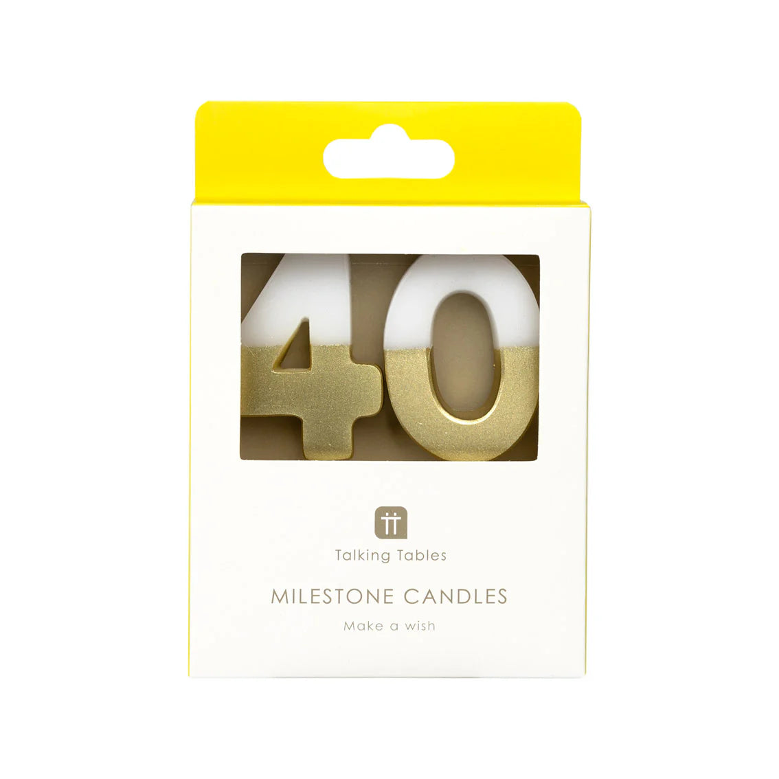 Talking Tables Milestone Number Candle 40