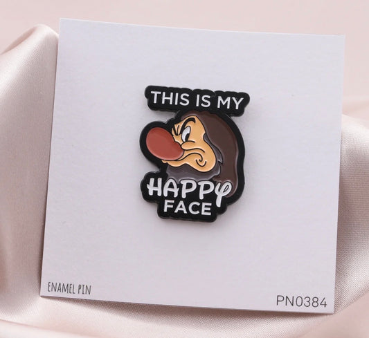 Attic Creations This Is My Happy Face Enamel Pin Badge