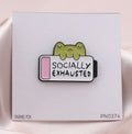 Attic Creations Socially Exhausted Frog Enamel Pin Badge