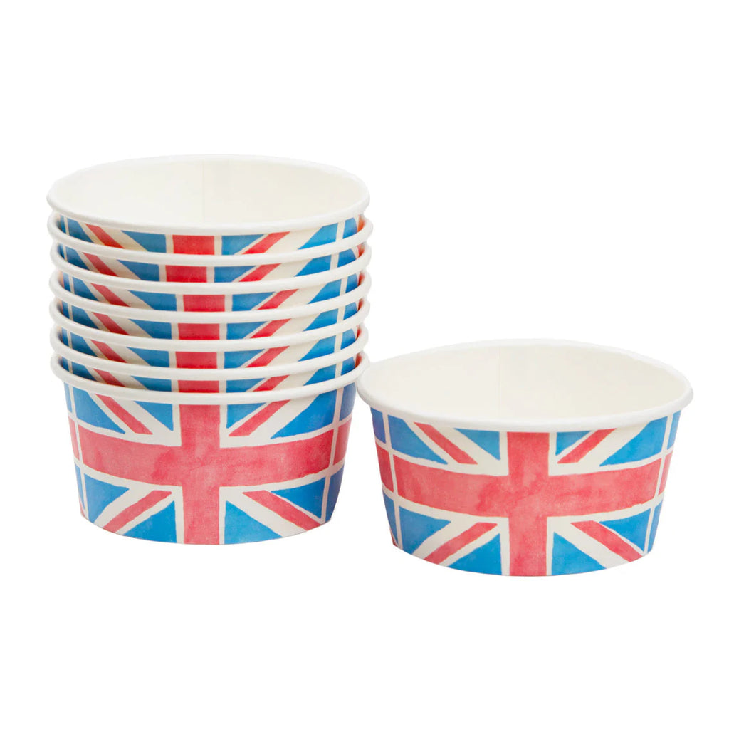 Talking Tables Union Jack Flag Paper Ice Cream Cups 8pk