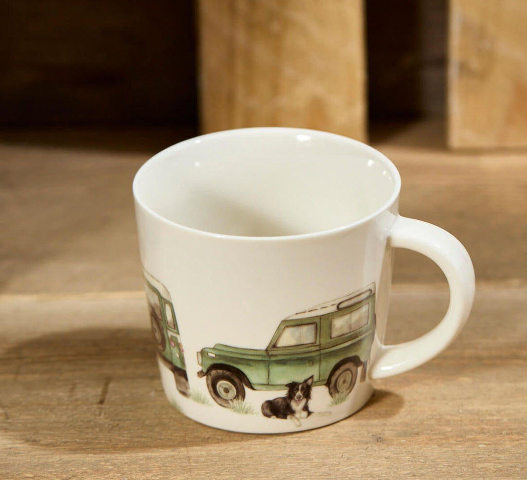 Landy Stoneware Mug With Collie Dog