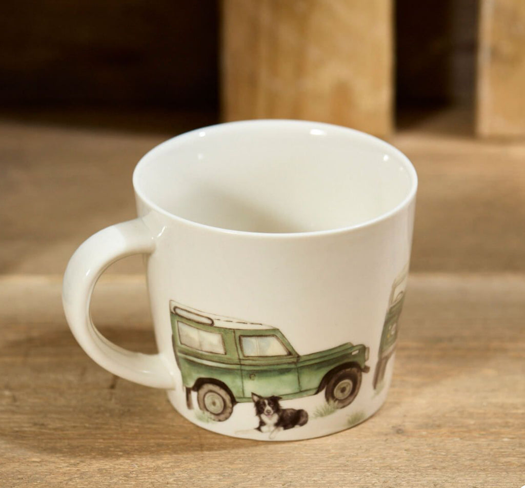 Landy Stoneware Mug With Collie Dog