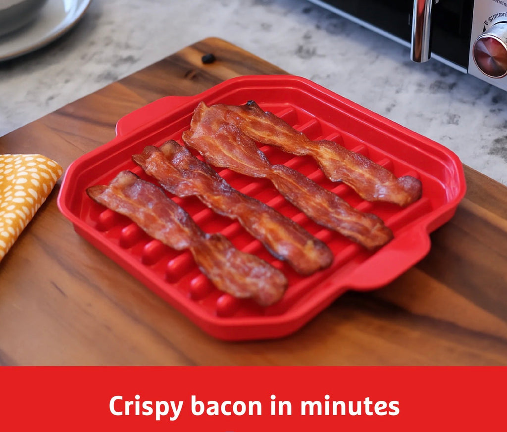 Good To Heat Microwave Bacon Crisper BPA-Free Low Fat Cooking