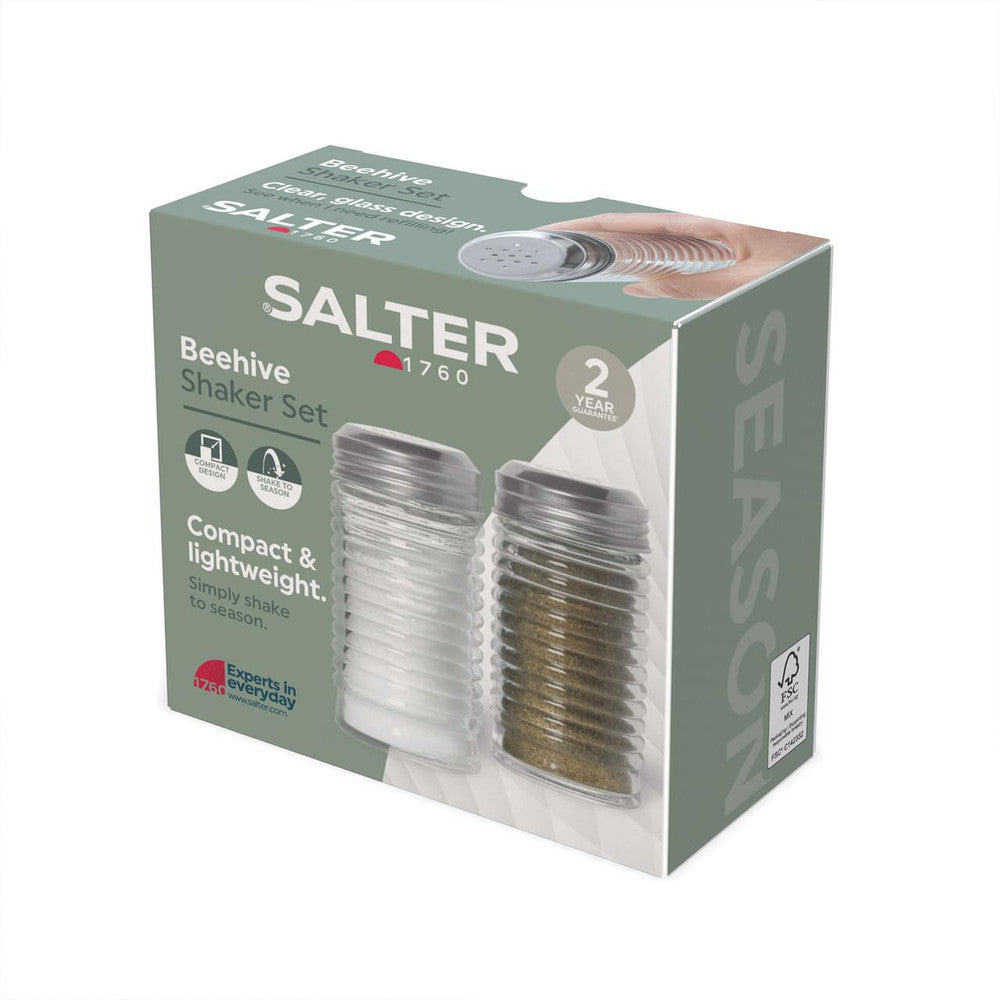 Salter Beehive Glass Shakers Set