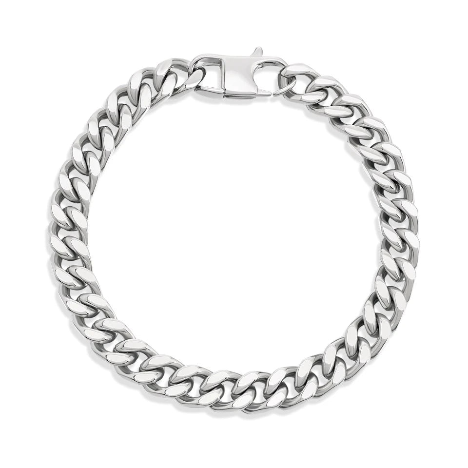 Unique & Co Men’s Stainless Steel 8mm Curb Chain Bracelet size 19cm